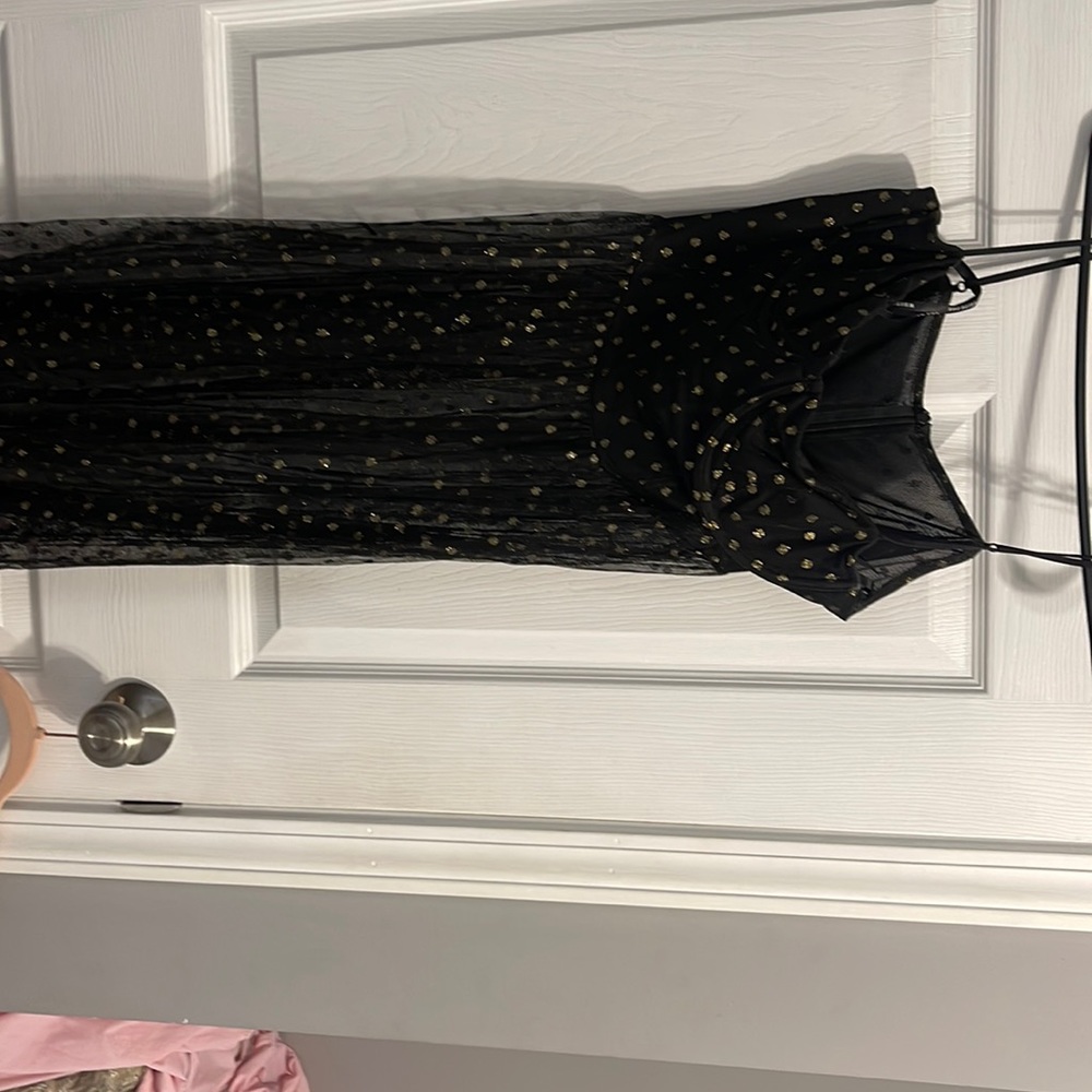 White fox black see through dress (need black spanks)